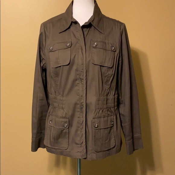 CAbi Jackets & Blazers - EUC CAbi Brown Anorak Utility Jacket - Sz Large